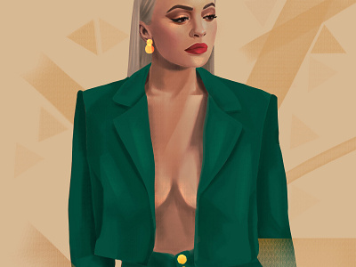 Kylie art design digital fashion fashion illustration fashion illustrator illustration portrait portrait art