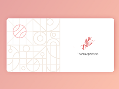 Hello Dribbble brush lettering debut design dribbble dribbble ball dribbble debut geometric geometric pattern gradient gradient color illustration pattern typography