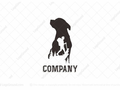 Logoground.com Adventure Logo adventure awesome black busines company logo creative design design dog dog dog logo inspiration logo design man logo mascot logo modern nature peoples simple vector white