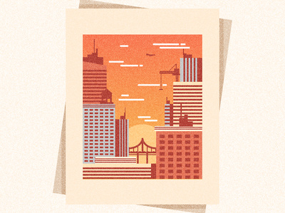 illustrator#City dusk