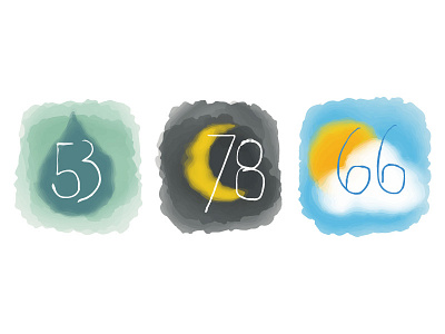 Weather App Icons Sketches app icons interface ios iphone sketch ui ux watercolour weather