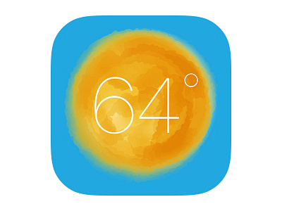 Reimagined Weather Icon iOS7 app icon ios7 water colour weather