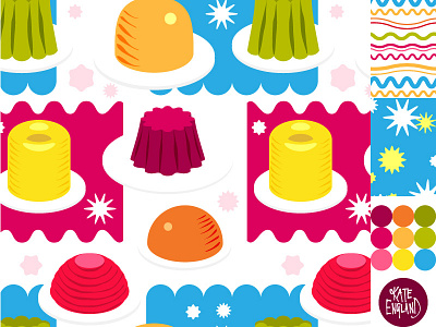 Jelly Bolt Fabric Collection icons illustration jelly jelly o surface pattern vector art vectors