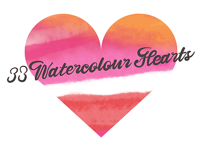 Watercolour Hearts