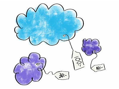 Cloud Services cloud hand drawn price tags services tele communication