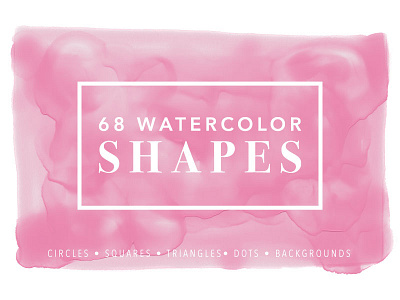 Watercolor shapes Vol 01 backgrounds circles shapes squares triangles watercolor