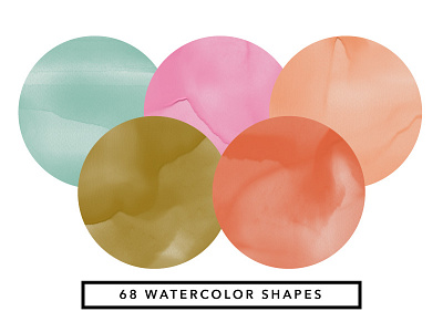 Watercolor Shapes circles shapes texture watercolor