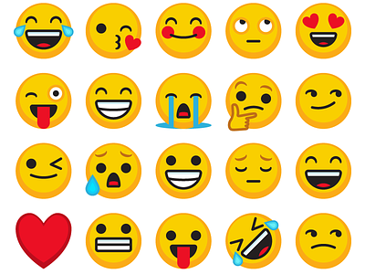 Emojis apps emojis emoticons messages smileys social media vector