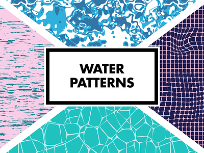 Semless Water Patterns ocean pattern pool reflection ripple river seamless swimming vector water