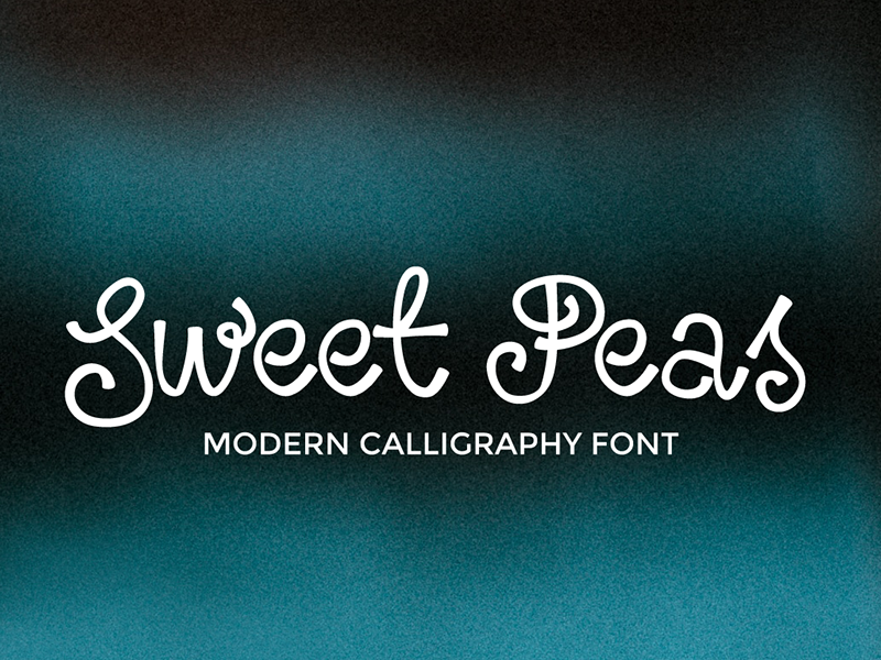 Sweet Peas Modern Calligraphy Font by Kate England on Dribbble