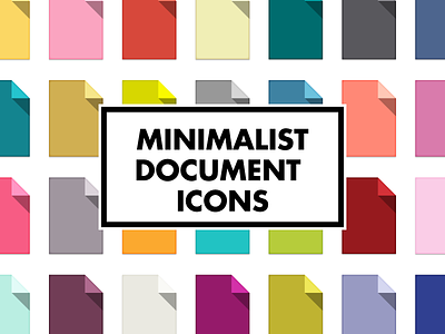Minimalist Document Icons color coding colorful desktop document folder icons minimal minimalist scandinavian design simple
