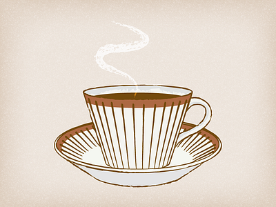 Vintage Coffee Cup Illustration