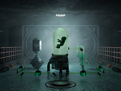 Laboratory of Chemical Madman cinema 4d creative digital art