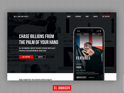 Billion Or Bust App Landing Page