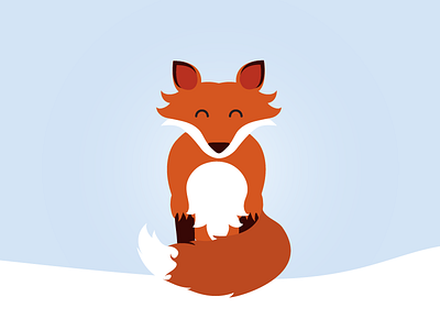 Winter Fox animal fox illustration winter