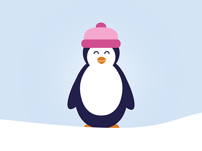 Penguin in a Hat animal illustration penguin winter