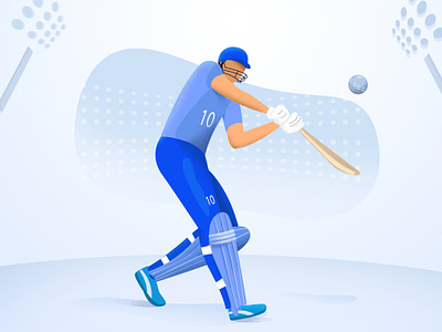 Cricket Illustration cricket design graphics illustration sports uidesign vector worldcup