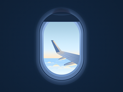 Flight window airline cloud design flight graphics illustration seat sky vector window
