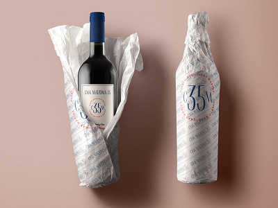 Wine bottle and wrapper airbnb art brand branding branding agency design gift logo logomark wine wrap