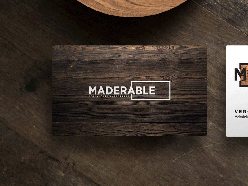 Maderable Business Cards brand brand agency branding business card design business cards dynamic logo logomark logotype mexico raw stationery texture wood woodshop