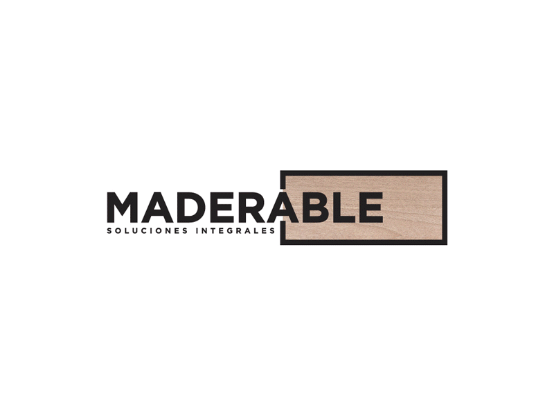 Maderable Logo art direction brand brand agency branding concept conceptual gif gotham graphic design logo logomark logotype mexico city texture window wood woodshop