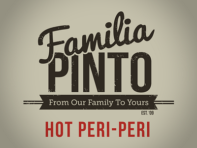 Familia Pinto Hot Peri-Peri distressed familia label lonely viking peri peri portuguese retro sauce shane rielly vector