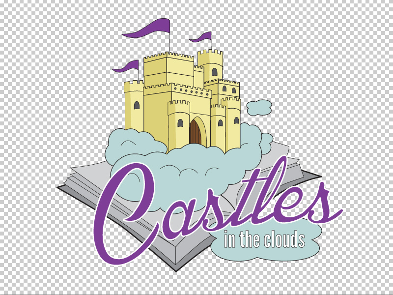 Castles In The Clouds Logo shane rielly lonely viking logo vector castle clouds fairytale storytelling story book