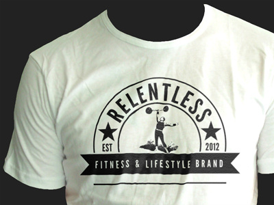 Relentless T apparel clothing fitness mock up relentless t shirt