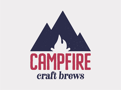 CAMPFIRE Craft Brews Logo beer beer branding campfire campfire logo craft beer design fire fire logo logo logo design lonely viking shane rielly vector