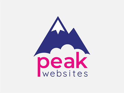 Peak Websites Logo cloud cloud logo logo logo design lonely viking mountain mountain logo mountain peak peak websites shane rielly