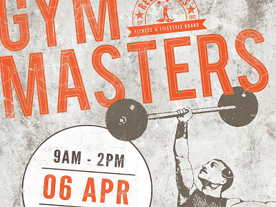Gym Masters Poster fitness poster print retro texture