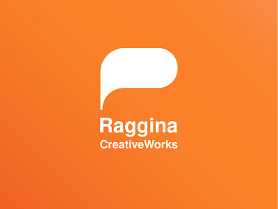Raggina Creative Works Logo advertising advertising agency advertising design agency branding creative design logo orange work
