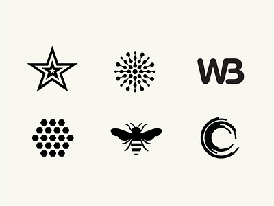 Logo set branding design flat icon logo vector