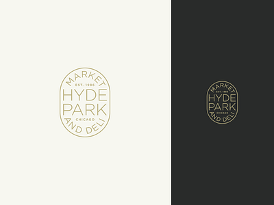 Hyde Park Market & Deli branding design flat logo minimal vector