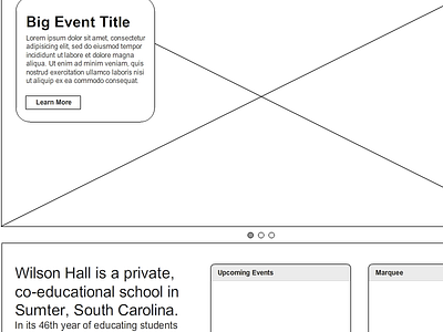 Wireframes education redesign wireframe