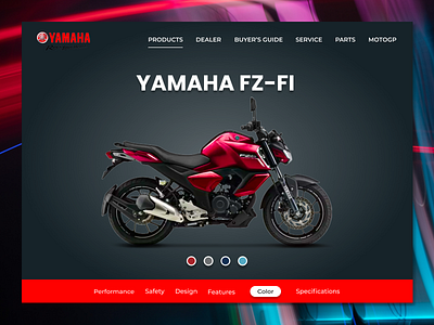 Yamaha FZ FI branding design figmadesign ui ux web