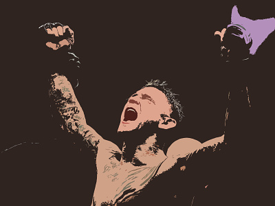 Paid in Full blood champion design dustin dustin poirier emotional fight happy illustration mma photoshop poirier shapes sketching sweat tears ufc victory win