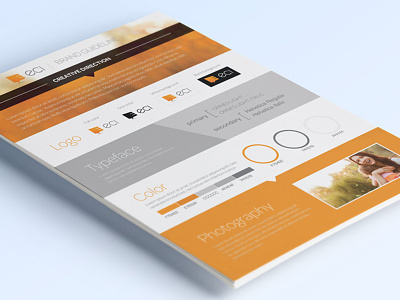 ECI Brand Guideline brand branding clean guideline layout one page orange typography