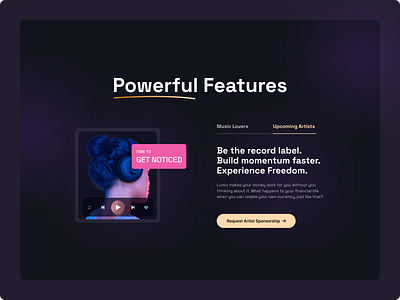 Crypto Project - Lumix clean crypto cryptocurrency dark dark theme landing minimalistic startup ui web app web application