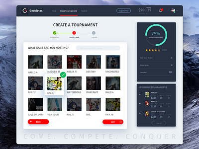 Geekletes clean dark theme debut firstshot game minimalistic startup