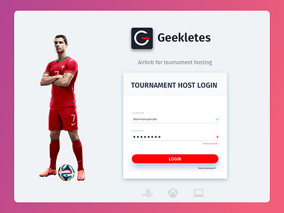 Geekletes - Light Login Redesign