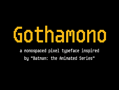 Gothamono typeface title card experiment pixel pixel art pixel font pixel type texture typography