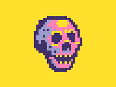 neon skull illustration neon sign pixel pixel art pixelart skull