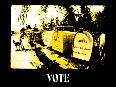 vote 2020 - 1 experiment halftone texture typography vote