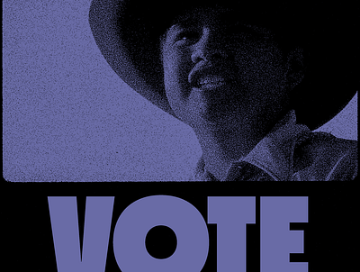 Cowboy Blue Vote experiment halftone texture vote