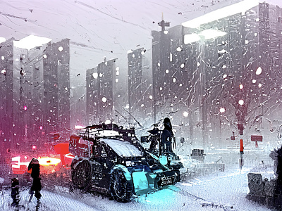 Cyberpunk winter