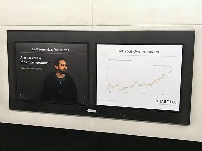 Chartio Bart ad #4 advertising bart billboard business intelligence data data visualization minimal san francisco signage subway subway advertisement