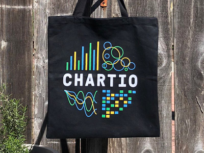 Chartio Tote Bag bag branding chartio charts data merch promotional screen print swag tote