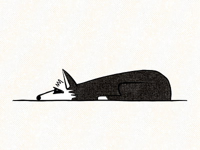 dog study #1 cartoon dog doodle drawing grit halftone illustration pup resting texture