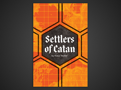 Board Game Poster Series – #1 Settlers of Catan board game dots game grid halftone hexagon map poster print true grit texture